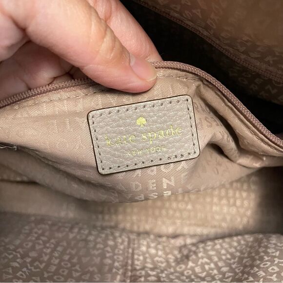 KATE SPADE Dome Brown Black Colorblock Zip  Suede Leather Hand/ Crossbody Bag - Picture 8 of 9